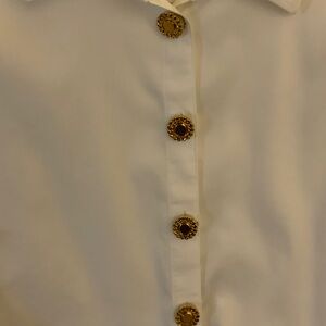 Elegant button cover clips faux Gold swirl set of 4